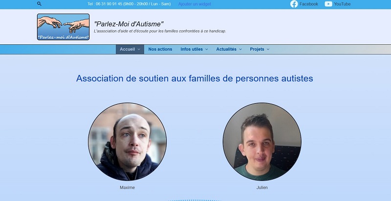 Photo à la création de la page internet du site